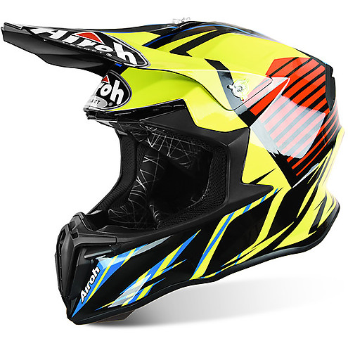 Casco Moto Cross Enduro Airoh Twist Iron Arancio Nero Vendita Online 